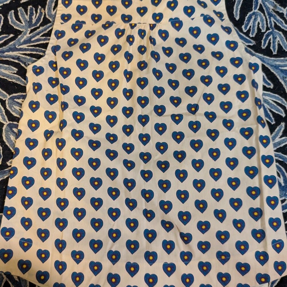 Marc by Marc Jacobs Women's Bisque Multi Blue Heart Print Sleeveless Top S - Picture 7 of 8